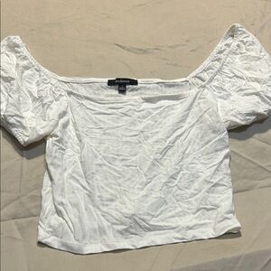 Ambiance White Off-Shoulder Blouse